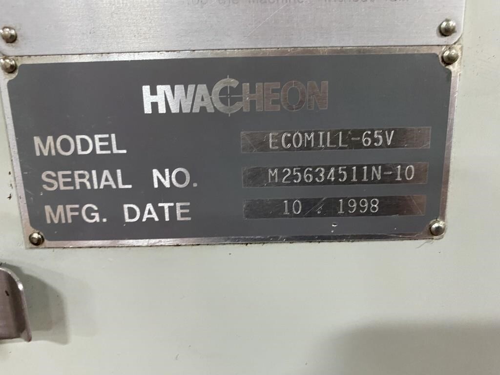 1998 HWACHEON ECOMIL-65V Vertical Machining Centers | International Used Machinery / Syracuse Machine Tools Inc.